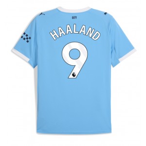 Manchester City Erling Haaland #9 Jalkapallovaatteet Kotipaita 2025-26 Lyhythihainen